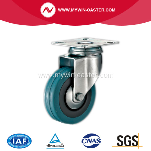 65mm Plate Swivel Grey Rubber Caster